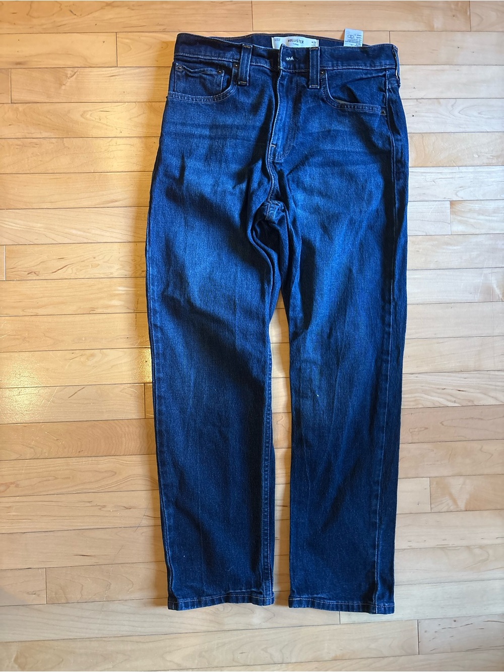 Hollister Men's Dark Blue Loose Jeans